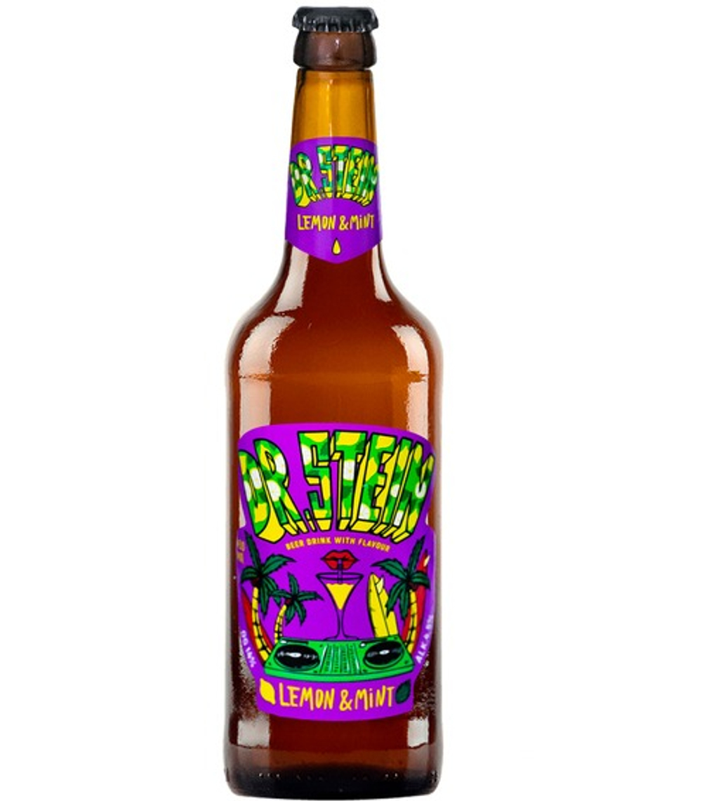 Пивной напиток Dr.Stein Лимон и Мята 0,45 л. glass