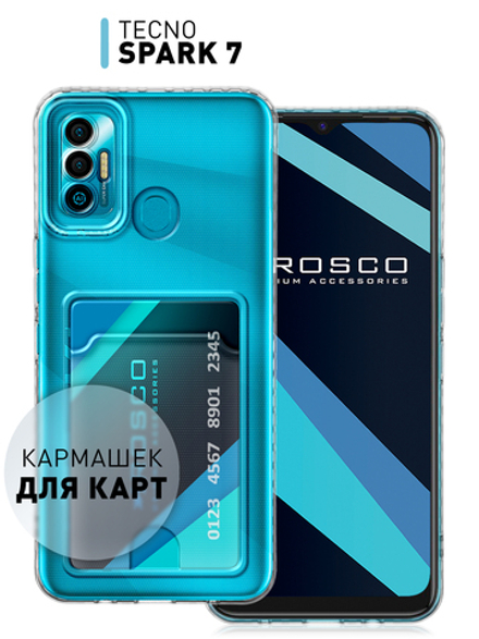 Чехол ROSCO для Tecno Spark 7 (арт. TCN-S7-TPU-01-POCKET )