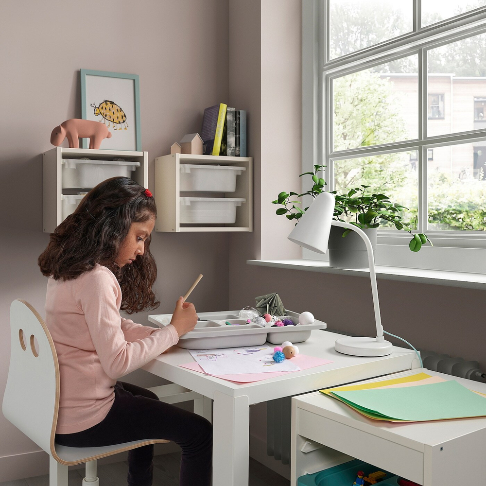 IKEA TROFAST  (ИКЕА ТРОФАСТ)  -  Поднос с отделениями, серый, 42x30x5 см