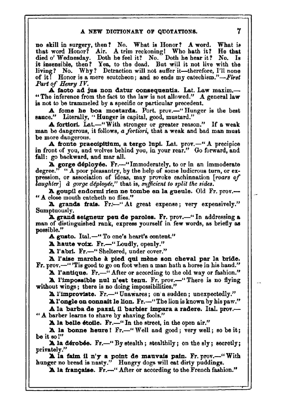 A new dictionary of quotations from the Greek, Latin, and modern languages | Сборник