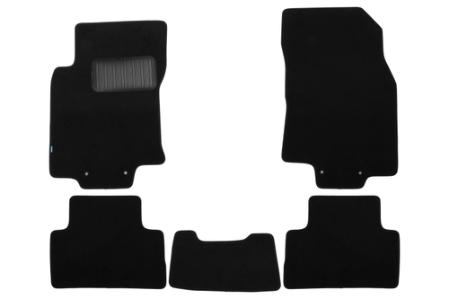 Коврики в салон Klever Premium NISSAN Qashqai, 2013-2019, 2017-, кроссовер, сборка РФ, 5 шт. (текстиль) Klever.KLEVER03365622110KH