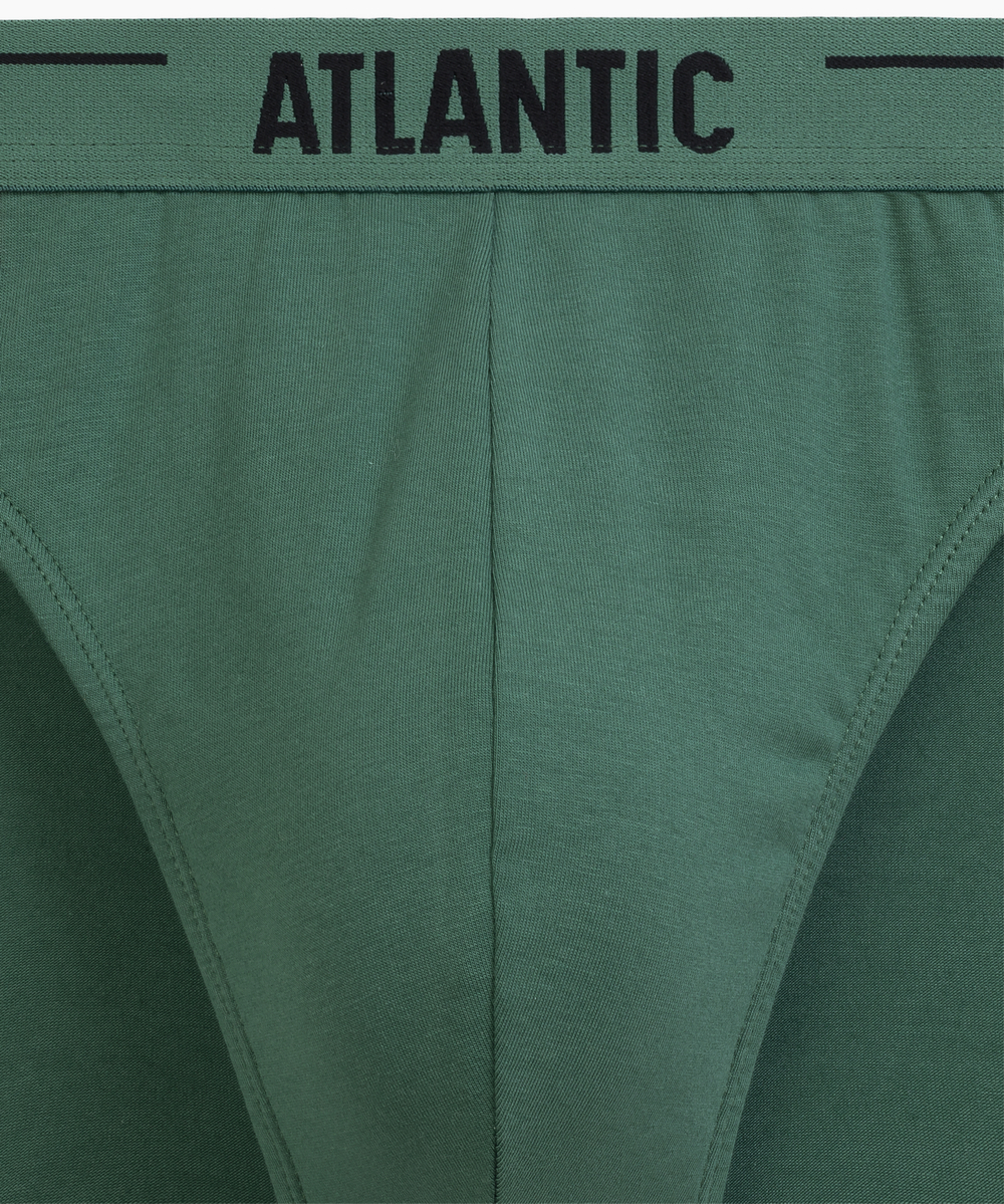 Мужские трусы слипы спорт Atlantic, набор 3 шт., хлопок, светлый деним + индиго + темно-зеленые, 3MP-094