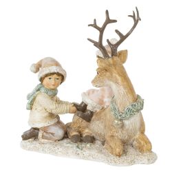 GAEM Фигурка декоративная "Олень и дети", L15 W9 H14,5 см