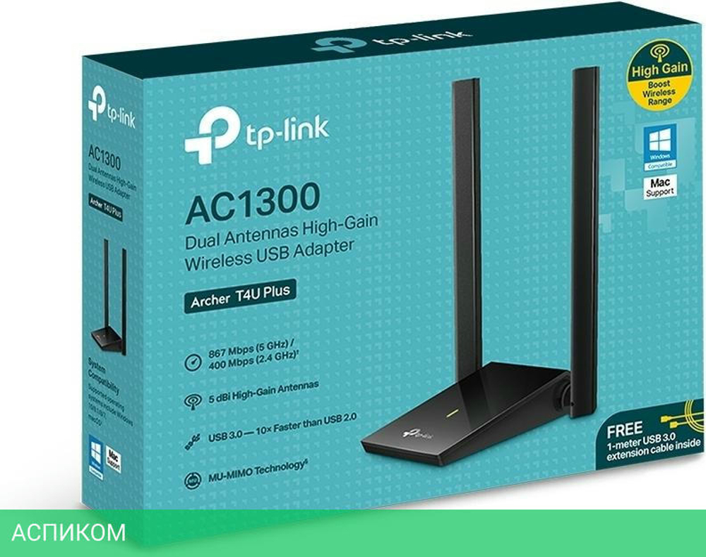 Wi-Fi адаптер TP-Link Archer T4U Plus