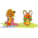 302118/Умка.Оранжевая корова.Лучшие друзья.Книга с 6 пазлами в виде цепочки на стр.12 стр/1