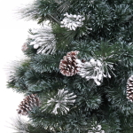 Ёлка светодиодная «Царская» 210 см,ПВХ+леска, шишки, белое напыление, Теплый белый (270 веток) (T2121-210)
