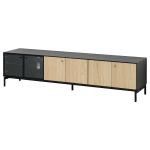 Тумба под ТВ - IKEA BOASTAD/БОАСТАД ИКЕА, 181х42х45 см, черный/бежевый