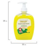 Мыло-крем жидкое 500 г ЗОЛОТОЙ ИДЕАЛ "Лимон", с антибактериальным эффектом, дозатор, 606786