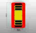 Надувная мини-лестница для бассейна из ПВХ, красный, 2,6*1,4*2,4 м