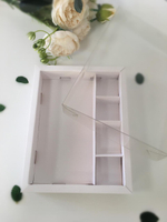 КОМПЛЕКТ коробок на 4 конфеты + плитка шоколада 5 шт