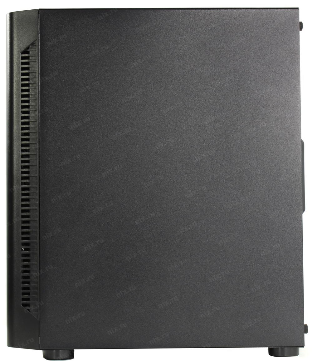 Корпус Miditower 1STPLAYER DK D4 D4-BK-4G6 Black ATX без БП, с окном