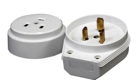 Разъем РШ-ВШ "UNIVersal" пластик ABS 32А 250В о/у, цвет белый (JU1710) 1/6