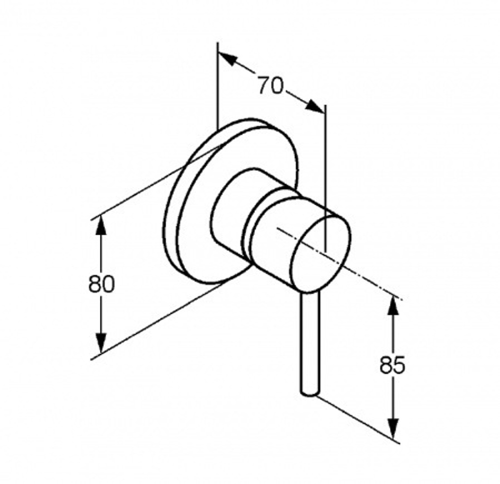 Смеситель для душа Kludi Bozz встраиваемый, внешняя часть, черный матовый (389253976)