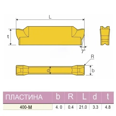 MGMN400-M NC3030 (10шт.) пластины для отрезки и точения канавок 4мм