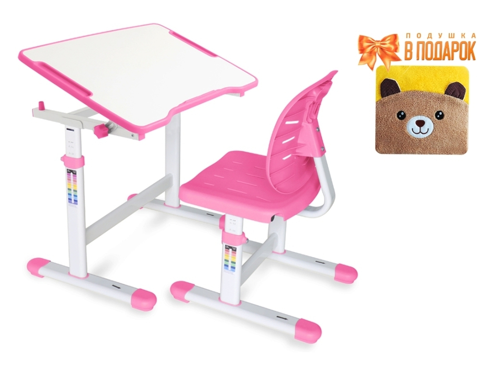 Комплект ErgoKids (стол+стул) Evo-07 Ergo Pink (арт. Evo-07 Ergo PN)