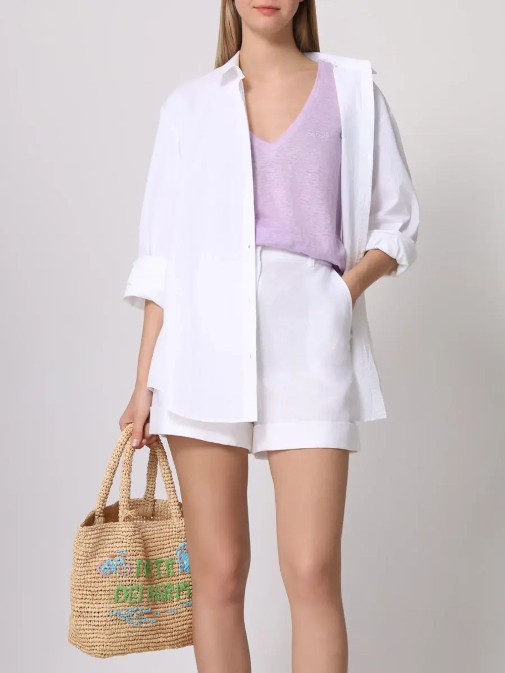 Футболка жен. MC Saint Barth ELOISE 24 лавандовый лён