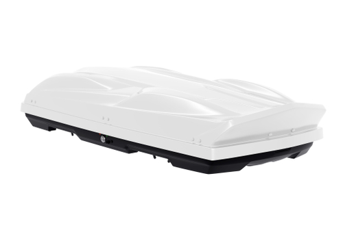 Автобокс на крышу автомобиля "Cybort F1" 410 л, двухсторонний (белый глянцевый) / ТюнАвто