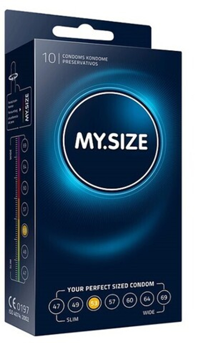 Презервативы My.Size 53 №10 (Цвет: прозрачный)