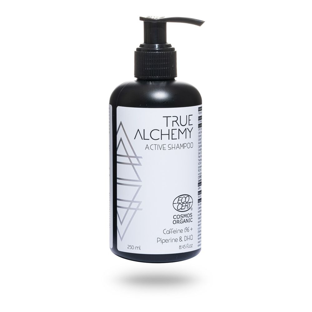 Active shampoo «Caffeine 1% + Piperine & DHQ» 250 мл (TRUE ALCHEMY)