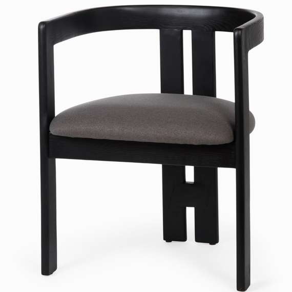 Стул Irma черный с серой обивкой