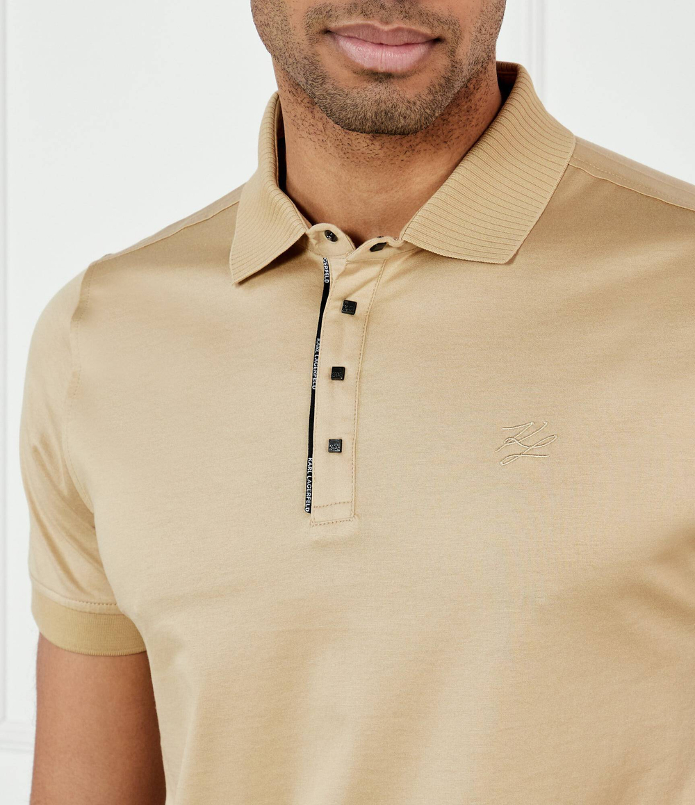 Поло PRESS BUTTON Karl Lagerfeld - бежевый(745000 552200)
