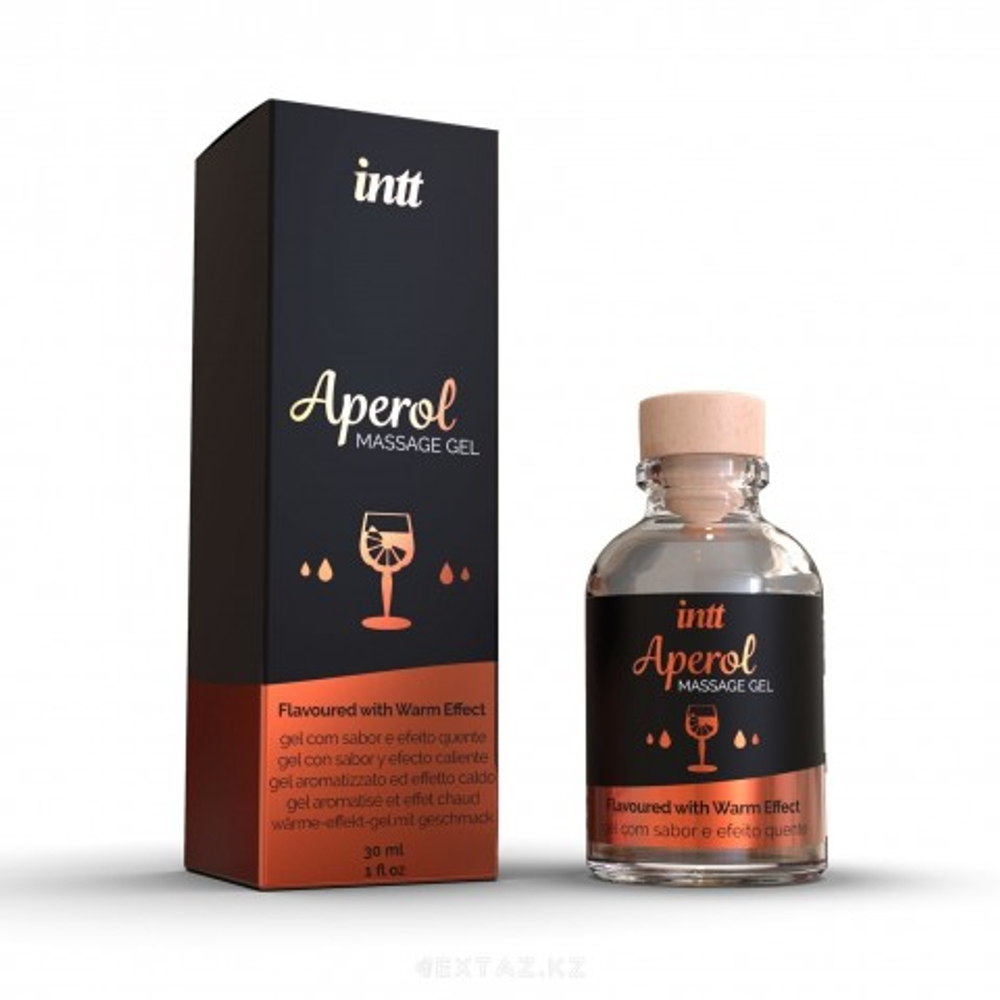 Intt Aperol Massage Gel - Съедобный гель для интимного массажа, 30 мл (Апероль)