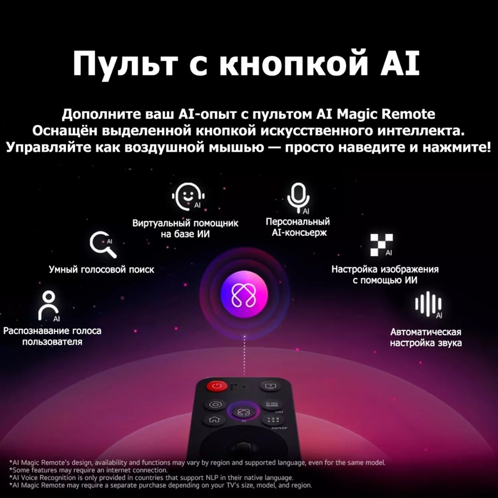 Телевизор LG 50UA73006LA 127 см черный