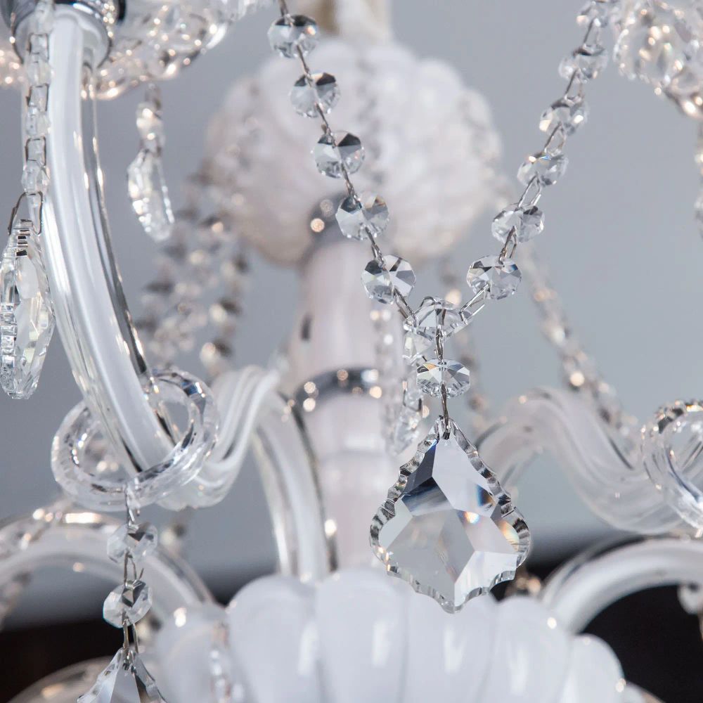 Citilux Финка CL353181 Люстра стеклянная подвесная Белая