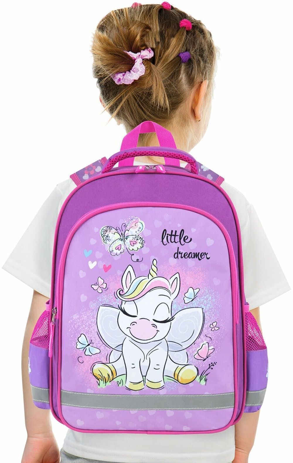 Рюкзак ПИФАГОР SCHOOL, 1 отделение, 3 кармана, "Sweet dreamer", 271401