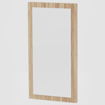 Зеркало настенное прямоугольное Пиафорте 1195х630 с деревянной рамой / зеркало в прихожую из массива дикого дуба