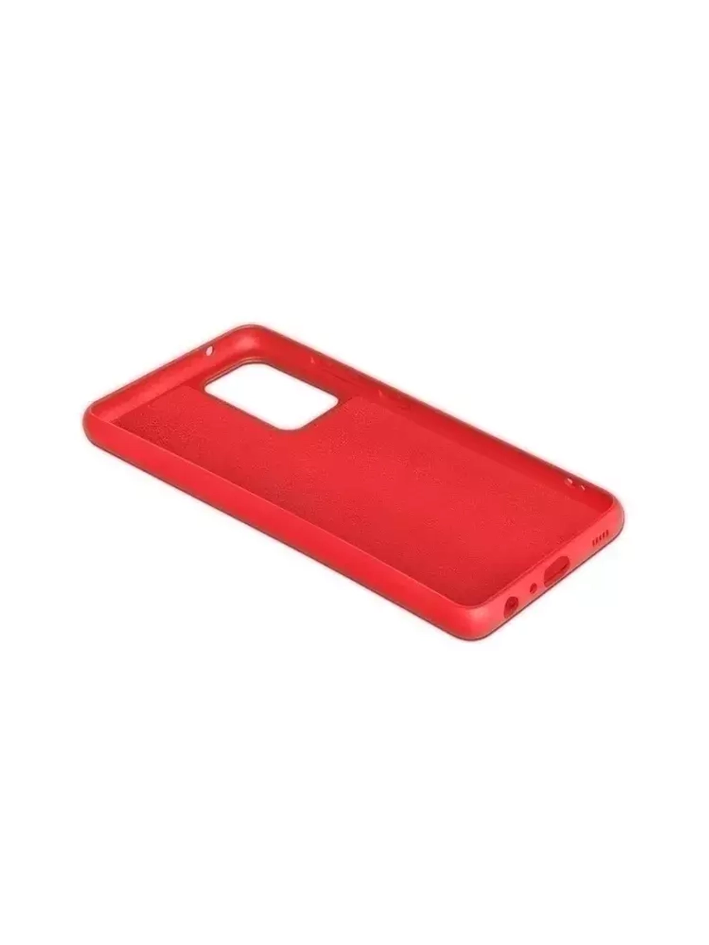 Силиконовый чехол с микрофиброй для Samsung Galaxy A72 red DF