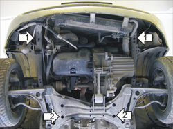 Защита картера Двигателя, КПП. 2 мм, Сталь. для Ford Galaxy 2000-2006, Ford Galaxy 1995-2000 MOTODOR.00711