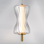 800013 Люстра BOTTO LED 6W 760LM ЛАТУНЬ/ПРОЗРАЧНЫЙ/БЕЛЫЙ 3000K