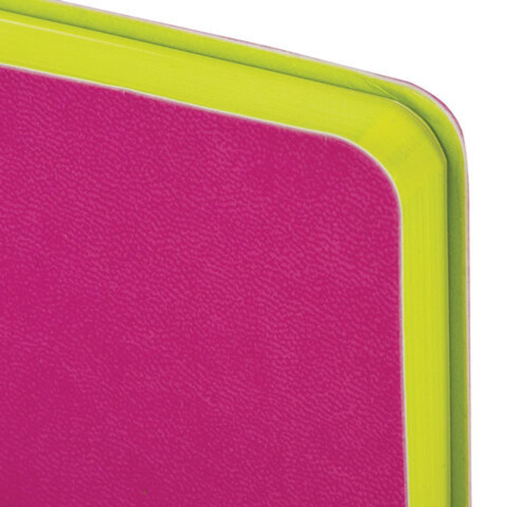 Ежедневник недатированный А5 138х213 мм BRAUBERG "Flex" под кожу, гибкий, 136 л., розовый, 111683