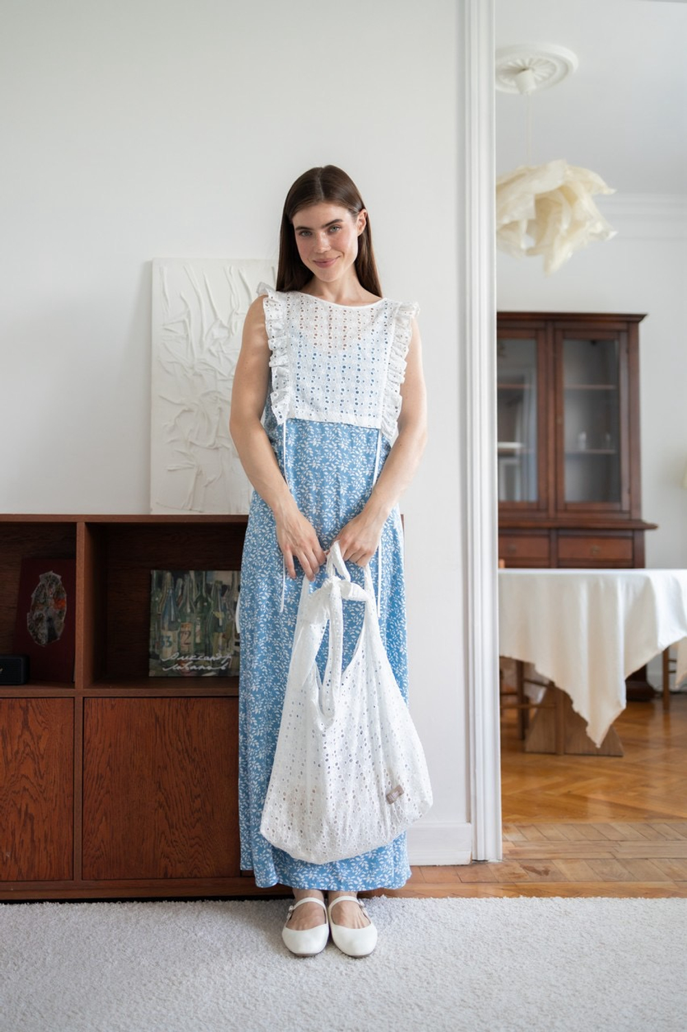 Манишка из шитья, Айвори