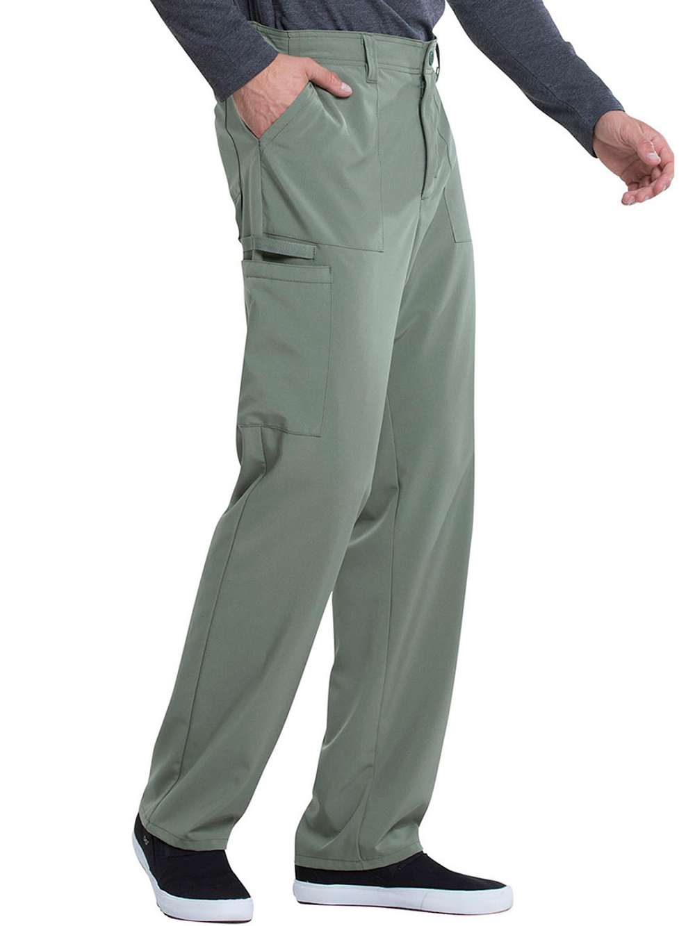 Брюки медицинские мужские укороченные Dickies DK015S с застежкой-молнией, оливковый, S