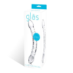 Прозрачный стеклянный фаллоимитатор Double Trouble - 24 см. (Цвет: прозрачный)