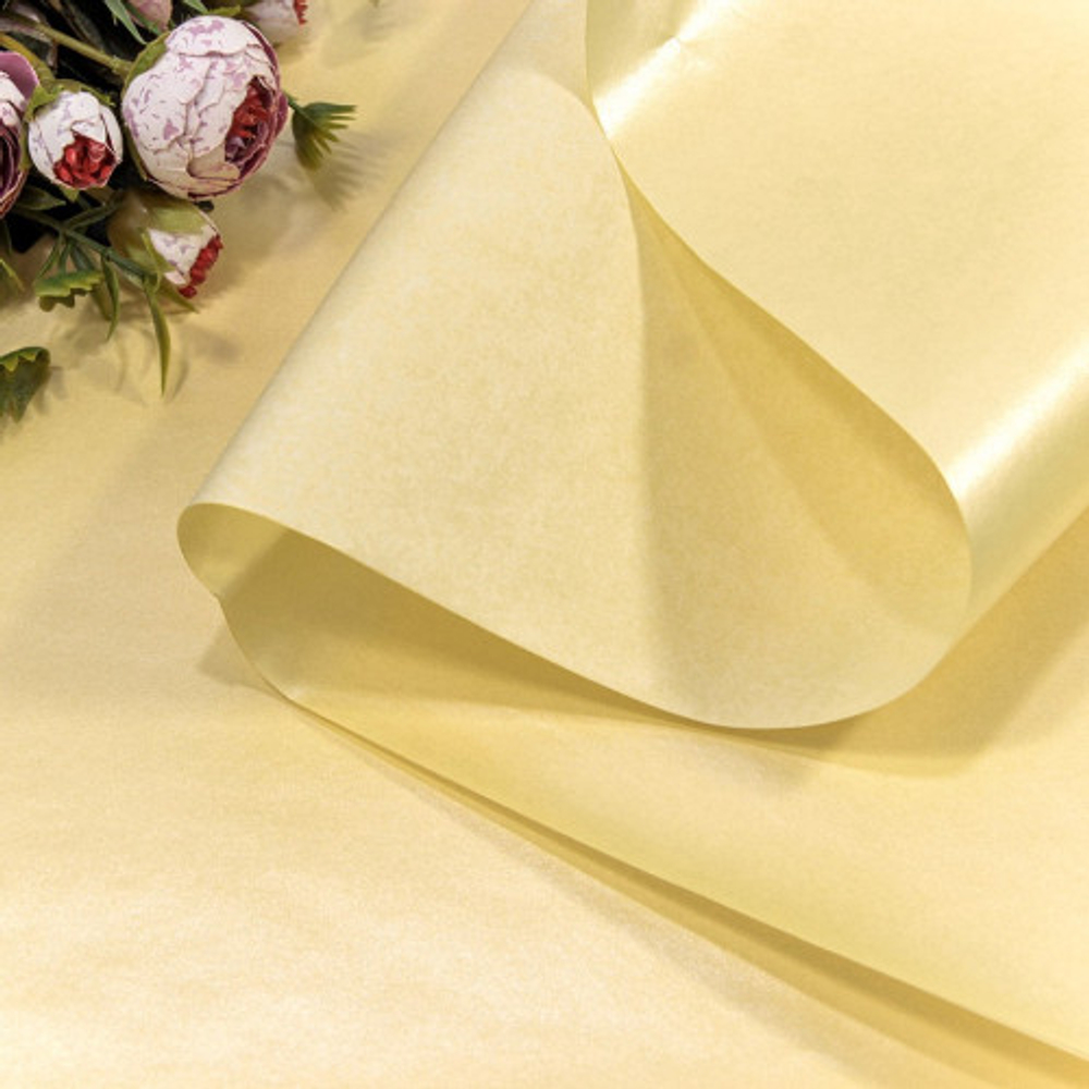 Бумага В листах 20 шт "Тишью" 50 х 70 см Водостойкая (Желтый)