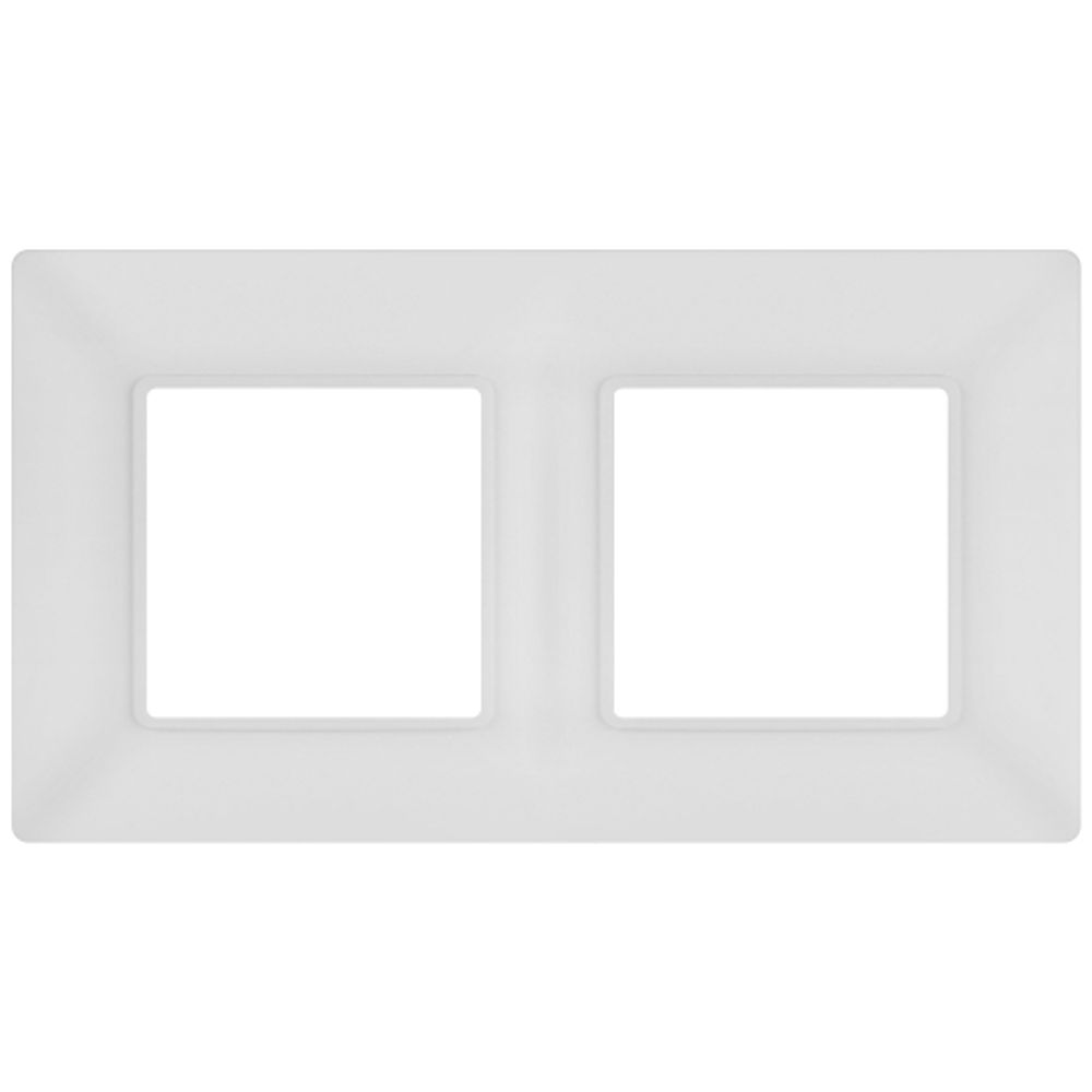 Рамка для розеток и выключателей ЭРА Elegance 14-5002-01М на 2 поста, белый матовый