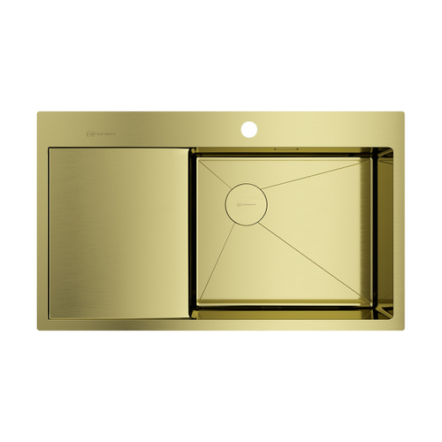 кухонная мойка Omoikiri Akisame 86-R Side-LG нерж. сталь/светлое золото