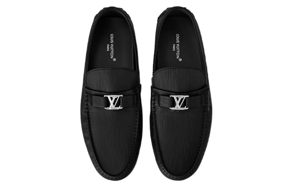 LOUIS VUITTON Hockenheim Gommino Loafers Men"s Black