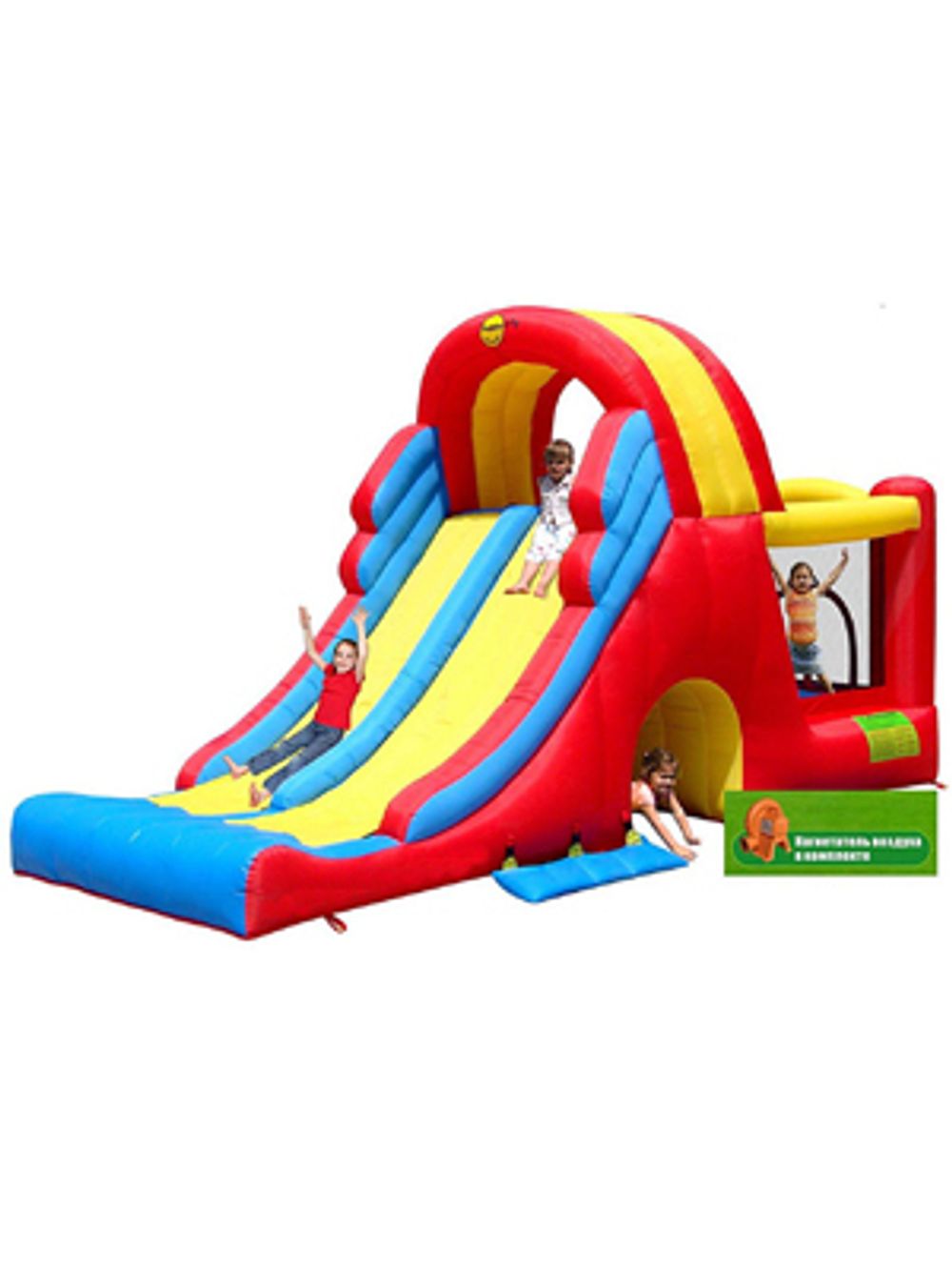 Надувной батут с двойной горкой "Мега горка" 9082N