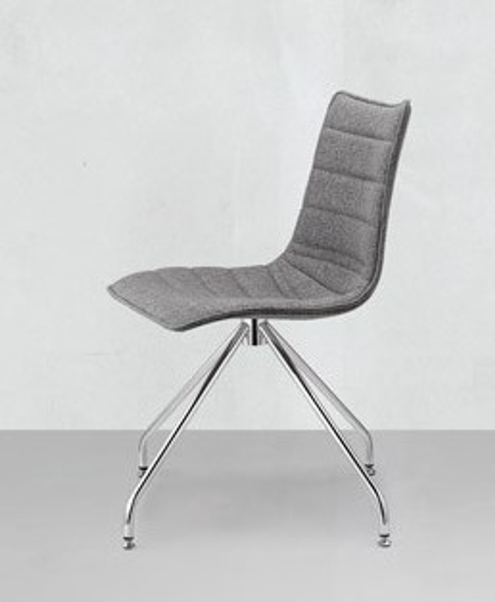 Стул с обивкой Scab Design Zebra Pop, хром, серый