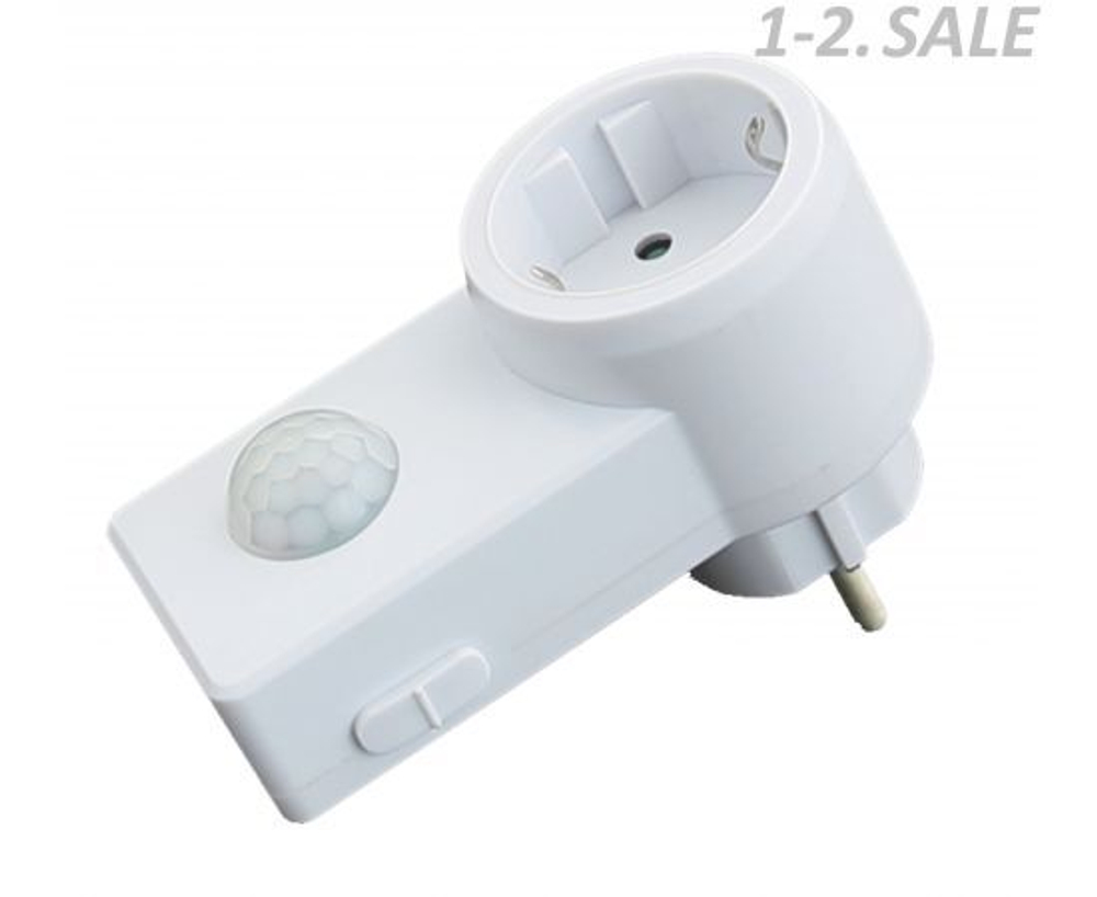 ЭРА MD 022 ЭРА Датчик движения розеточный ДДР-01 1200Вт, 10-420с, 2-9м, 3+лк