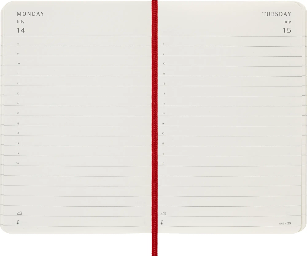 Ежедневник Moleskine (DSF212DC2) Classic Soft Pocket 90x140мм 400стр. мягкая обложка красный