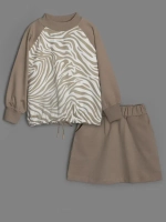 Костюм для девочки с юбкой осенний