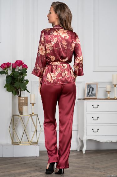 Комплект домашний Mia-Amore Бургундия 3626 с брюками 3 предмета
