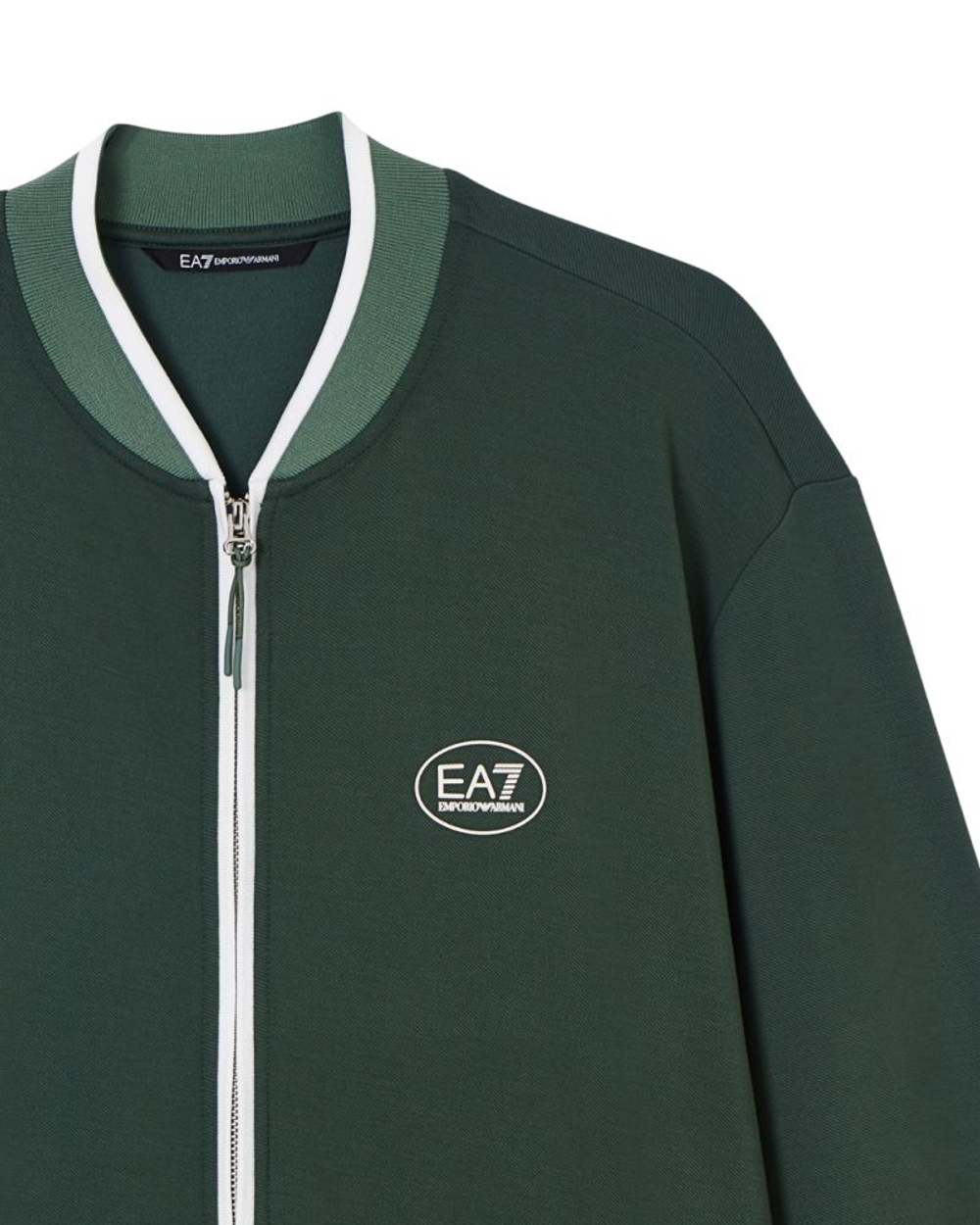 Мужская теннисная кофта EA7 Tennis Jersey Zipper - cilantro