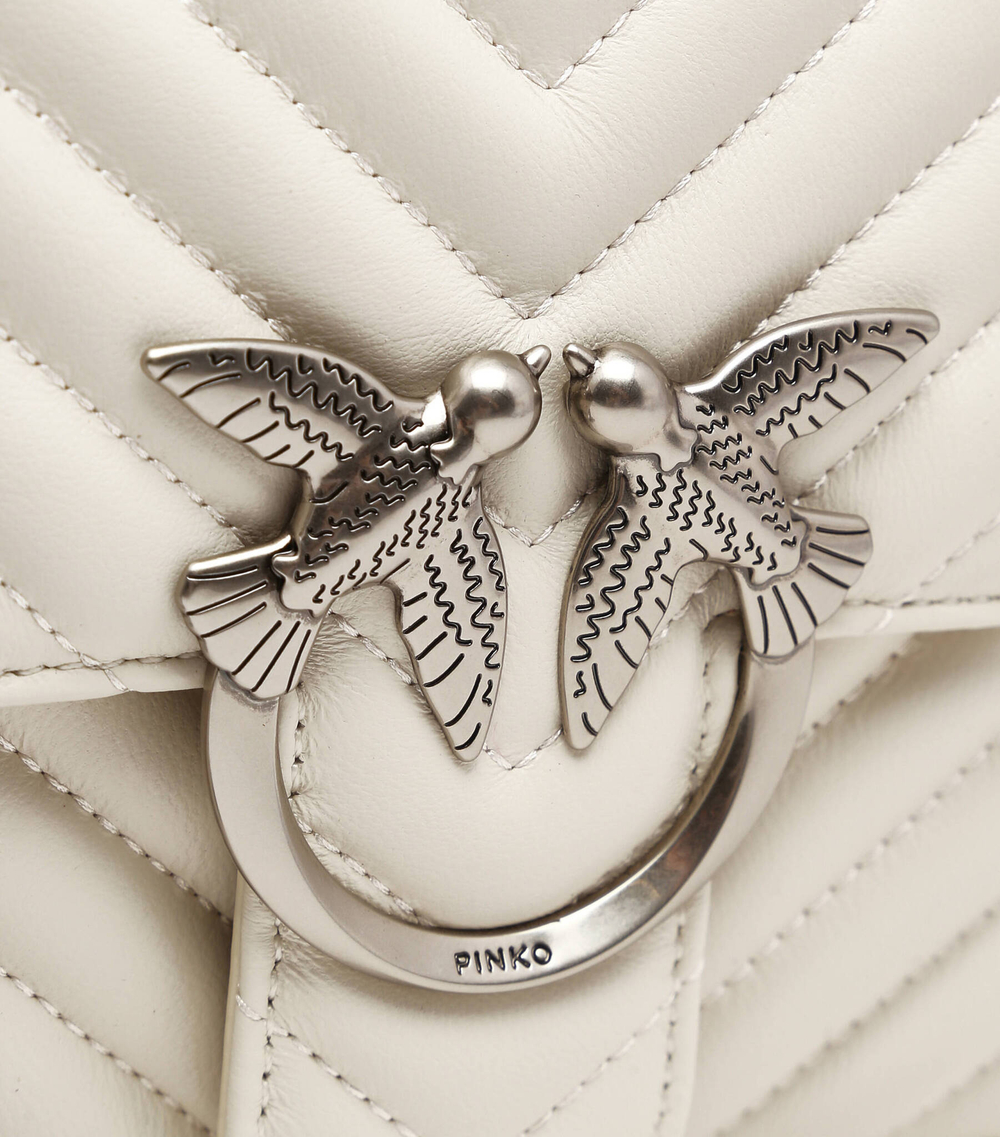 кожаная сумка через плечо love one Pinko - кремовый(100941 A0GK)