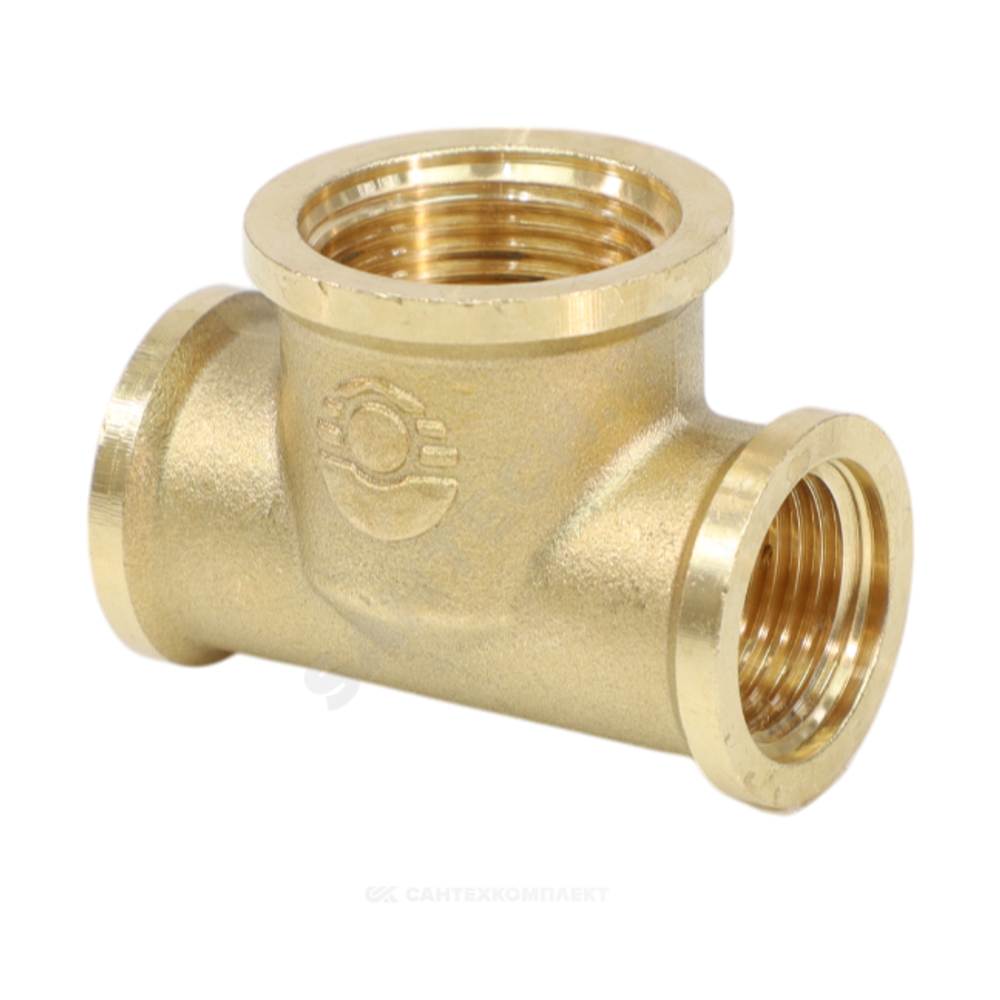 Тройник латунь переходной Ду 25х20х25 (1"х3/4"х1") ВР VALFEX VF.750.L.100.034.100